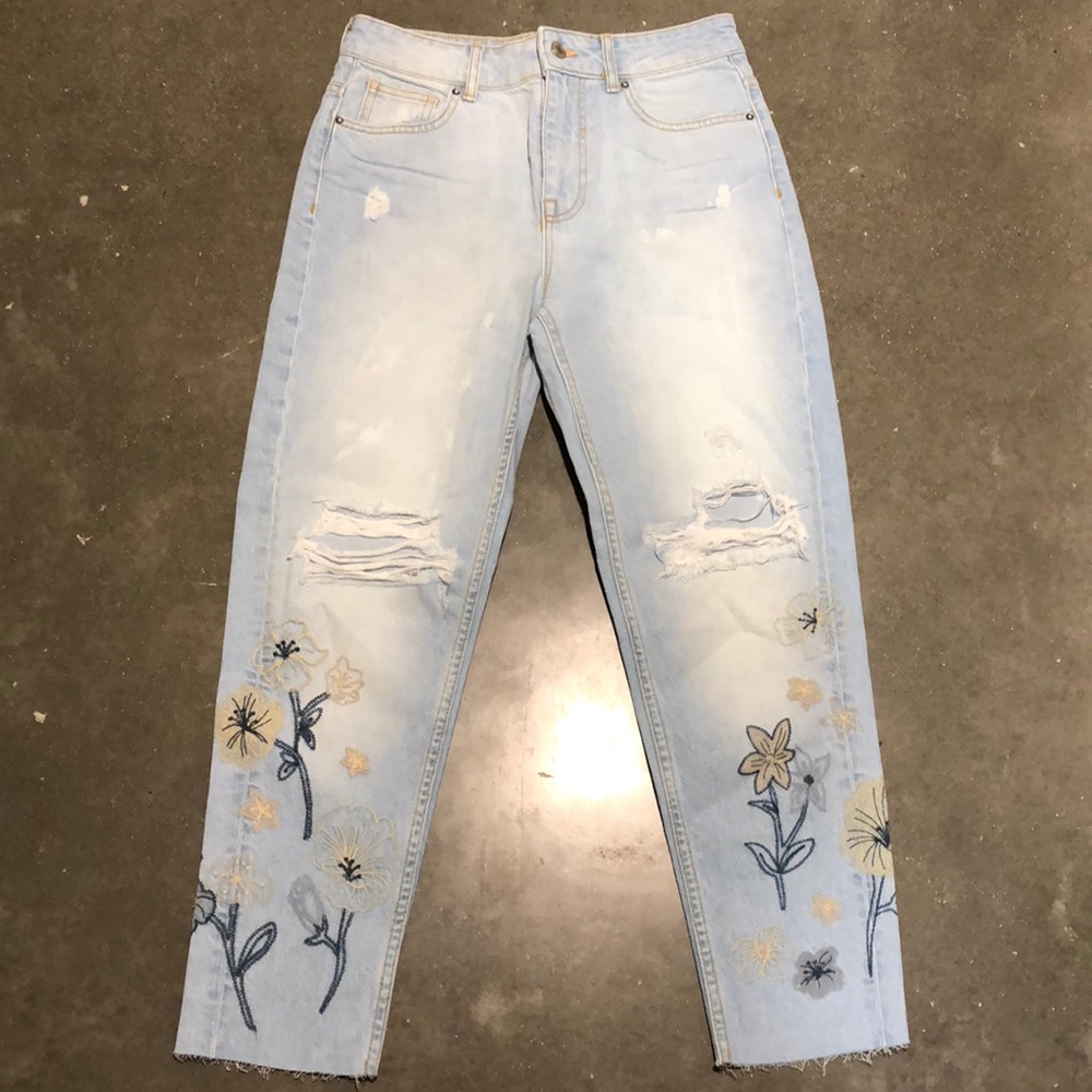 ZARA embroidered denim.  Size 4.